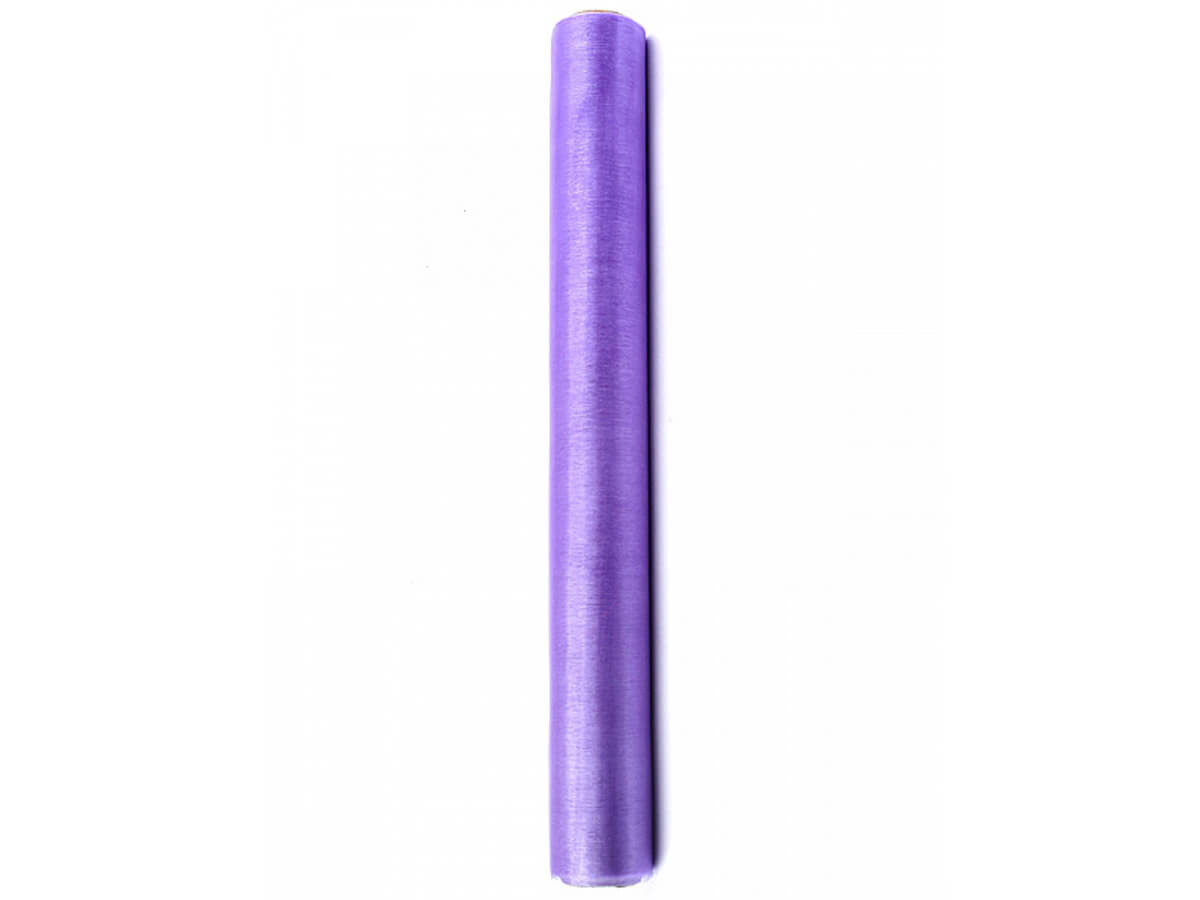 Organza gładka liliowa 0,36x9m ORP-004 PartyDeco